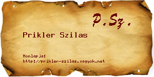 Prikler Szilas névjegykártya